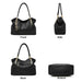 Genuine Leather Shoulder Bag – Elegant Casual Tote with Beading & Sequins for Women - Samanta Factory
