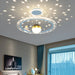 Modern Flush Mount LED Chandelier – Remote-Control Dimmable Ceiling Light - Samanta Factory