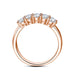 5-Stone Moissanite Engagement Ring –  Sterling Silver with Rose Gold Plating SF