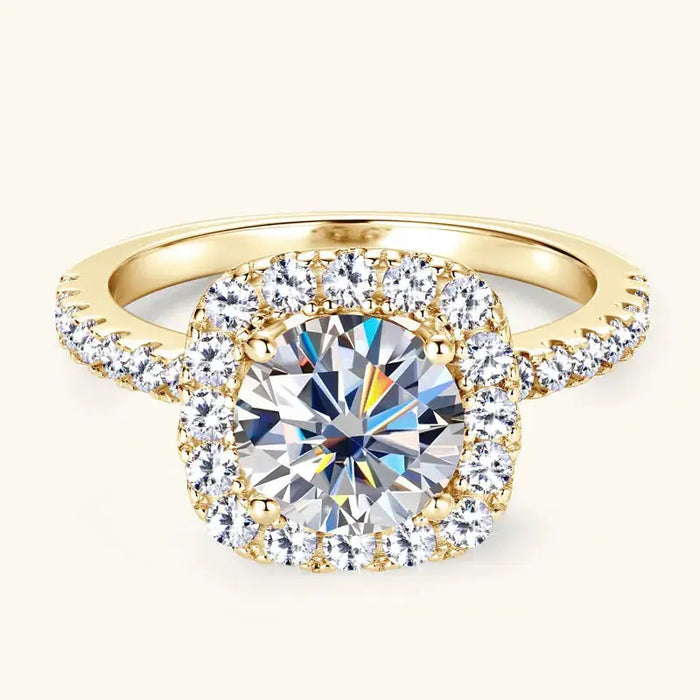 Moissanite Engagement Ring – 2ct D-Color VVS1 in 925 Sterling Silver SF