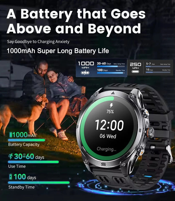 Unisex GPS Smart Watch – AMOLED Display with 170+ Sports Modes SF