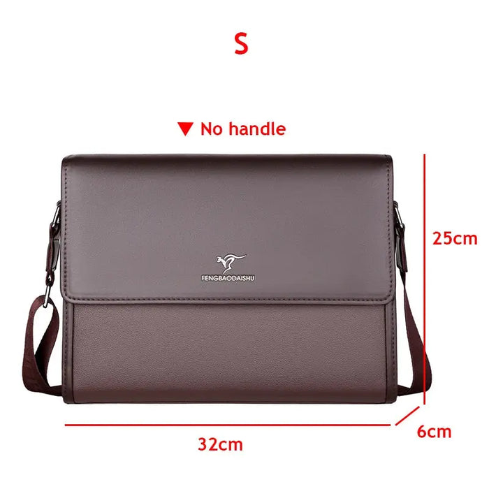 Men’s Business Briefcase – PU Leather Shoulder & Crossbody Bag SF
