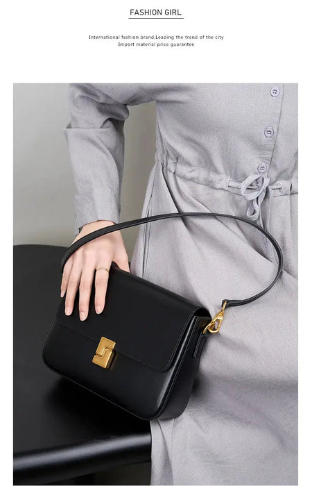 Split Leather Satchel Bag – Moderate Hardness for Women SF