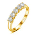 18K Gold Moissanite Wedding Ring – D-Color VVS1 Certified Stone SF