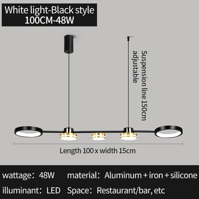 Modern Ring Pendant Light – 48W LED Chandelier with Soft Eye-Care Illumination - Samanta Factory
