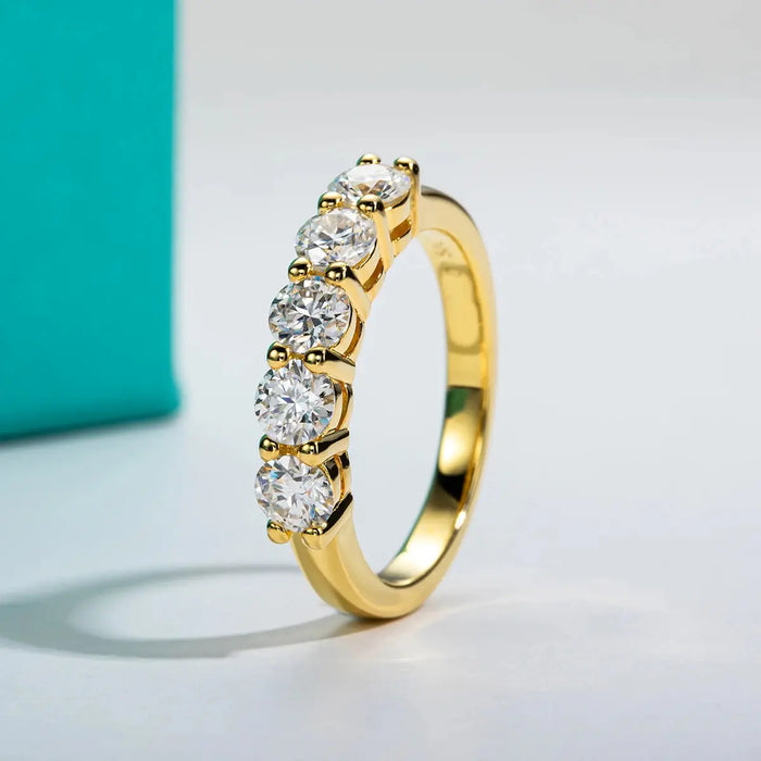 Moissanite Wedding Band Ring – 1.5CT D-Color VVS1 4mm Eternity Band in 925 Silver SF