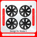 4PCS Wheel Cap Design For Tesla Model Y 2020-2024 19 Inch Right＆Left Hubcaps Cyclone Cover Wheel Cover Replacement Accessories - Samanta Factory