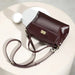 Women’s  Leather Shoulder Bag – Compact Casual Satchel SF