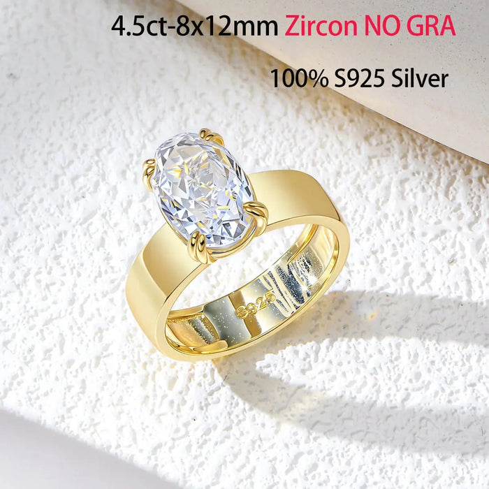 Moissanite Wedding Band Ring – 4.5CT D-Color 925 Sterling Silver SF