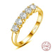 18K Gold Moissanite Wedding Ring – D-Color VVS1 Certified Stone SF