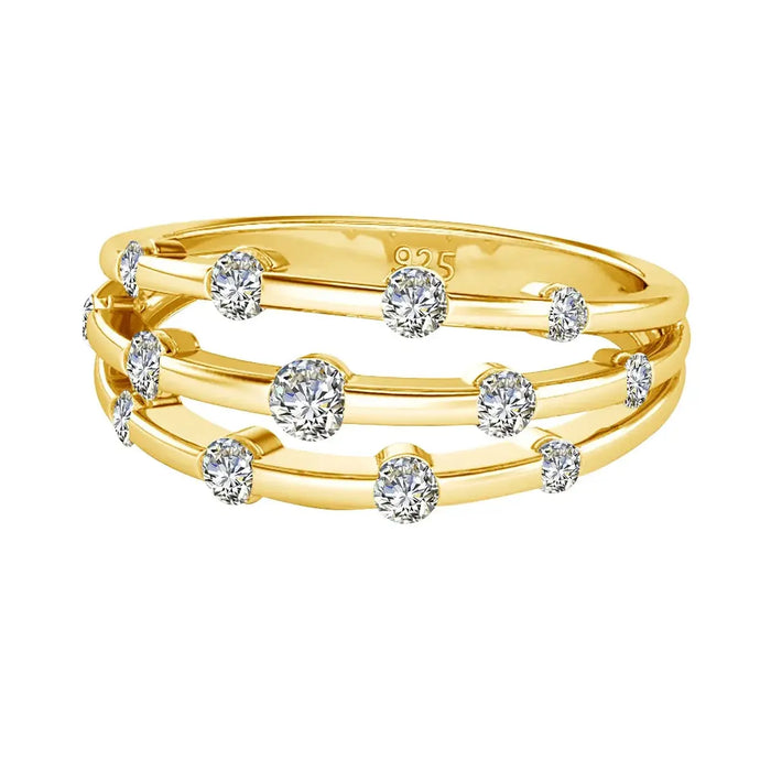 Elegant 925 Sterling Silver Moissanite Wedding & Engagement Ring for Women SF