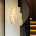 Crystal Wall Sconce – Luxurious 3- or 5-Tier LED Lighting with Gold Finish - Samanta Factory