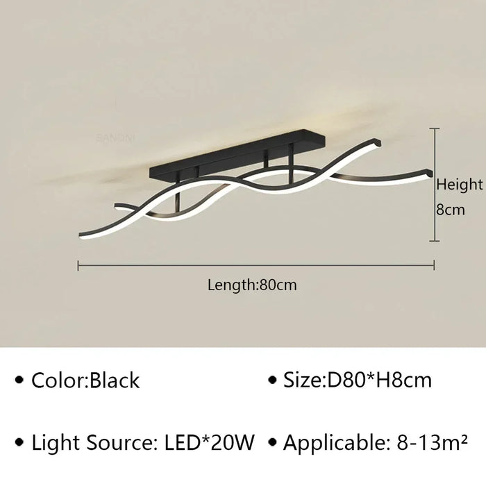 LED Ceiling Light – Simple Line Design for Modern Kitchens, Bedrooms, and Dining Areas - Samanta Factory