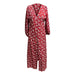 Women’s V-Neck Floral Maxi Dress – High-Waist Slit for Effortless Boho Chic - Samanta Factory