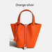 Cowhide Leather Bucket Bag – Soft Fashion for Four Seasons SF