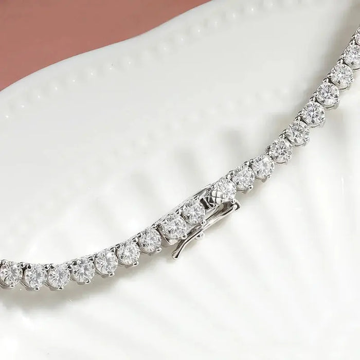 Moissanite Pendant Necklace – D-Color VVS1 Water Drop in 925 Sterling Silver SF