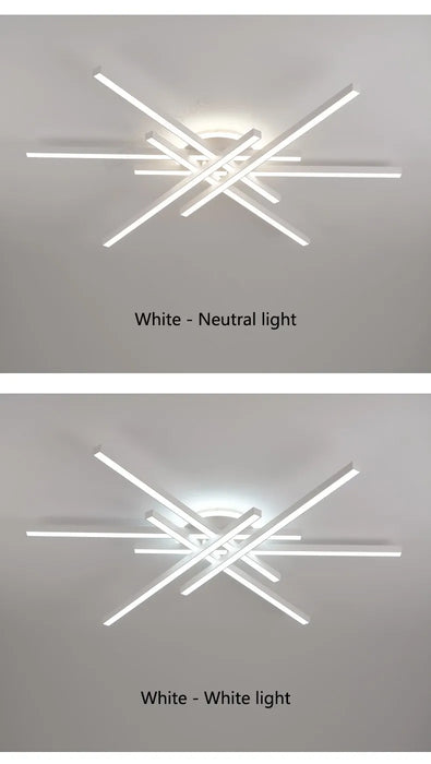 LED Ceiling Light – Modern 4-Bulb Aluminum Fixture for Living Spaces - Samanta Factory