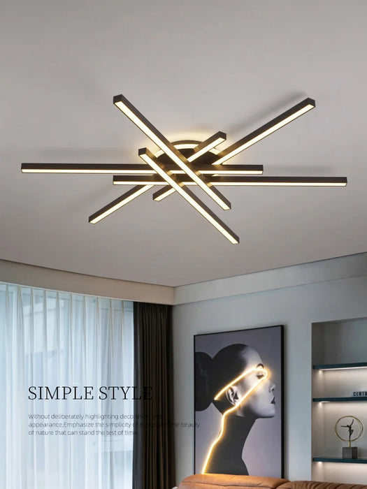 LED Ceiling Light – Modern 4-Bulb Aluminum Fixture for Living Spaces - Samanta Factory