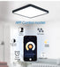 MARPOU Tuya Smart LED Ceiling Lamp Wood Grain App Voice Control Alexa/Google Remote Control Square Ceiling Lights Living Room - Samanta Factory