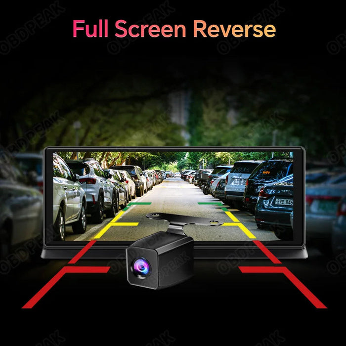 Smart Mirror Dash Cam 11.3" – Wireless CarPlay, Android Auto & 4K Dual Lens Recording Samanta Factory