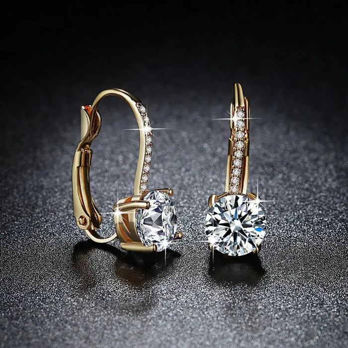 925 Sterling Silver Drop Earrings – 1ct D-Color Moissanite SF