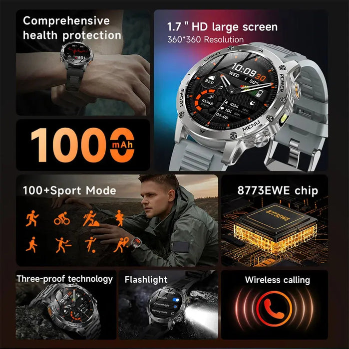 Smart Watch – AMOLED Display with AI Health Tracking SF