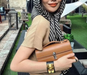 Women’s Leather Baguette Handbag – Minimalist Day Clutch SF