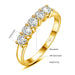 18K Gold Moissanite Wedding Ring – D-Color VVS1 Certified Stone SF