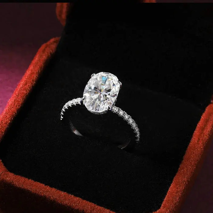 Elegant 1–4CT Moissanite Bridal ring  with 18K Gold Plating for Women SF