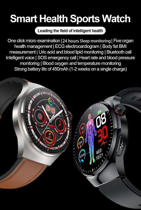 Health Smartwatch – Advanced ECG & Body Composition Analysis SF