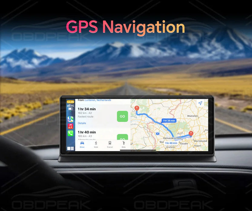 Smart Mirror Dash Cam 11.3" – Wireless CarPlay, Android Auto & 4K Dual Lens Recording Samanta Factory