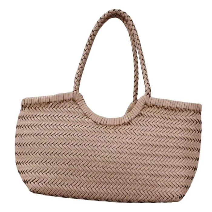 Hand-Woven Tote Bag – French Style Basket Shoulder Bag SF