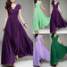 Party Dress – V-Neck Chiffon Elegance - Samanta Factory