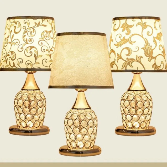 Crystal Table Lamp – Elegant Bedside Light with Polished Chrome Finish - Samanta Factory