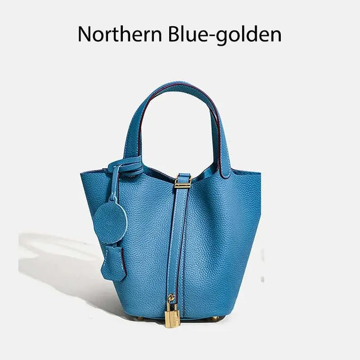 Cowhide Leather Bucket Bag – Soft Fashion for Four Seasons SF