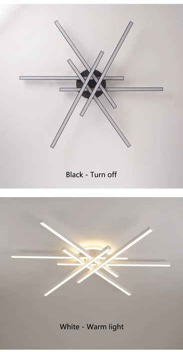 LED Ceiling Light – Modern 4-Bulb Aluminum Fixture for Living Spaces - Samanta Factory