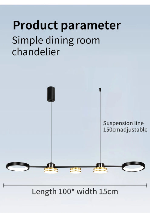 Modern Ring Pendant Light – 48W LED Chandelier with Soft Eye-Care Illumination - Samanta Factory