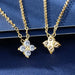 Moissanite Stud Earrings – 10k Gold Four-Leaf Clover Design SF