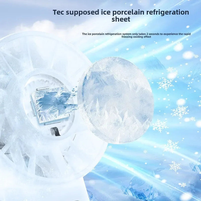 Portable Ice Cooling Handheld Fan – 5200mAh USB Rechargeable High-Speed Mini Fan Sf