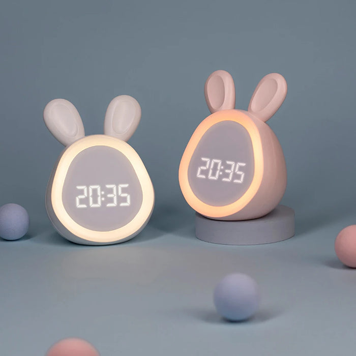 LED Cartoon Alarm Clock – Digital Display with Voice Control & Rechargeable Batter - Samanta Factory