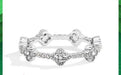 Moissanite Wedding Band – D-Colour VVS1 Round Cut in Sterling Silver SF