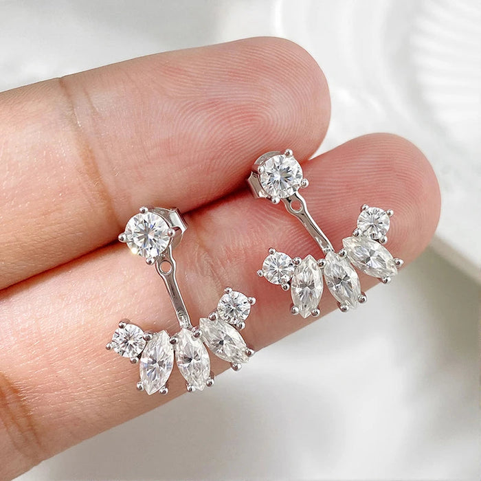 Moissanite Drop Earrings – GRA Certified D Color VVS1 Sparkle SF