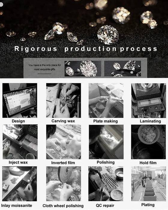Premium Moissanite Stud Earrings – Brilliant D Color VVS1 Stones SF