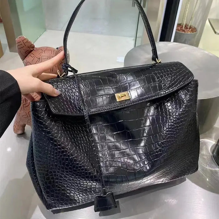 Denim Shoulder Bag - Soft Casual Tote Design SF