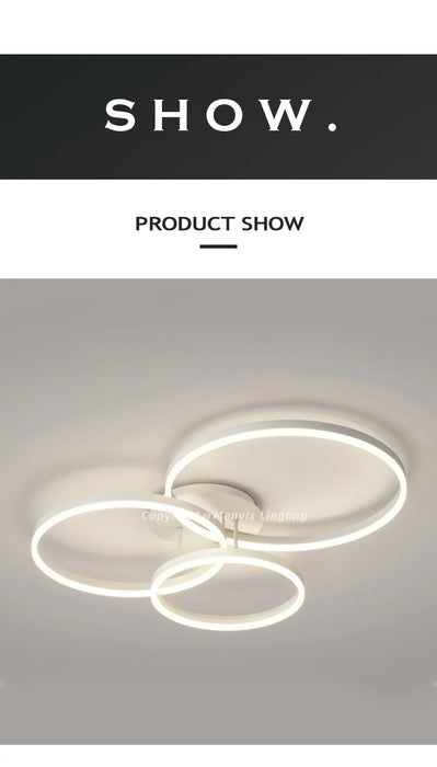 LED Ceiling Light – Art Deco Aluminum Design with Dimmable LED Bulbs - Samanta Factory