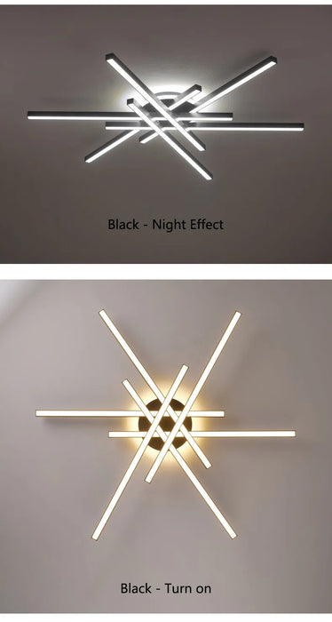 LED Ceiling Light – Modern 4-Bulb Aluminum Fixture for Living Spaces - Samanta Factory