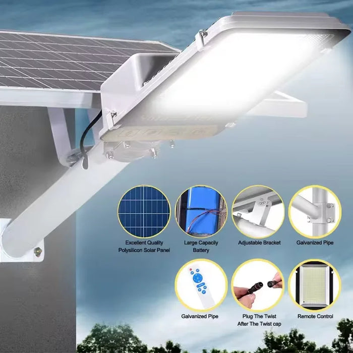 Aluminum 8000mah High Power Solar Light Outdoor Solar Street Light Waterproof Street Light For Garage Garden Terrace wall lamp - Samanta Factory
