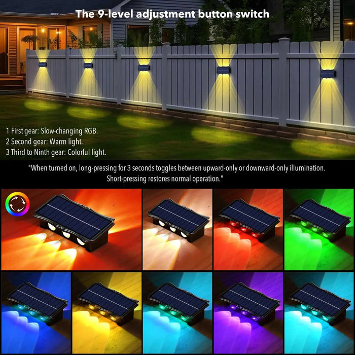 Solar Wall Light – IP65 Waterproof Warm LED for Outdoor Facades - Samanta Factory