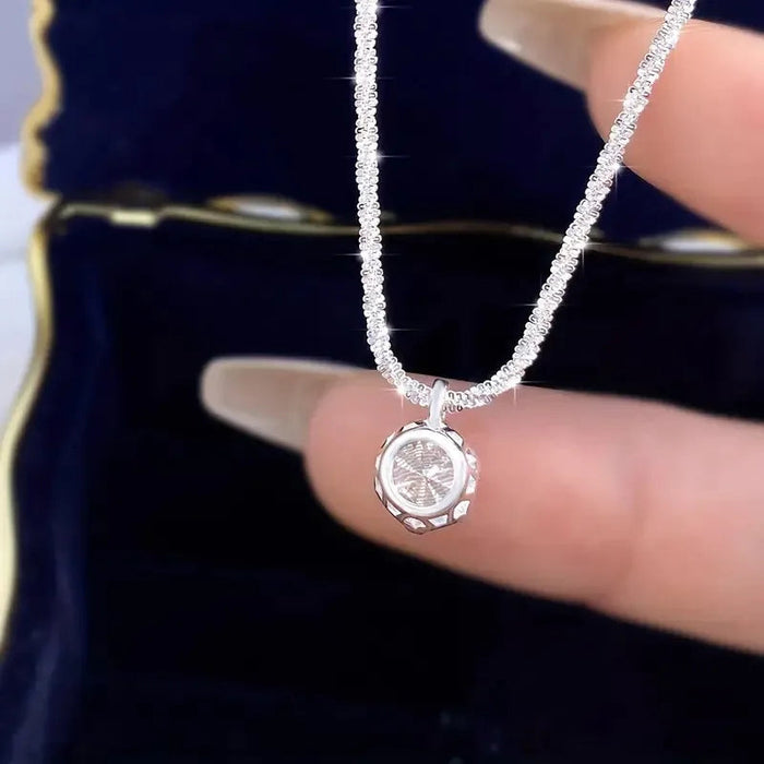 1CT Moissanite Diamond Pendant Necklace – 925 Sterling Silver Luxury Women’s Jewelry SF