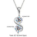Moissanite Pendant Necklace – Twisted Round-Cut D-Color VVS1 SF